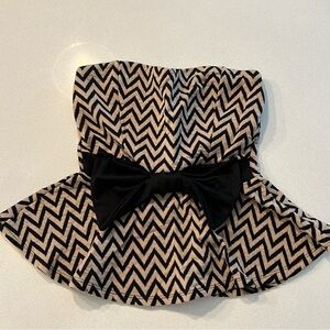 Strapless Top with Bow